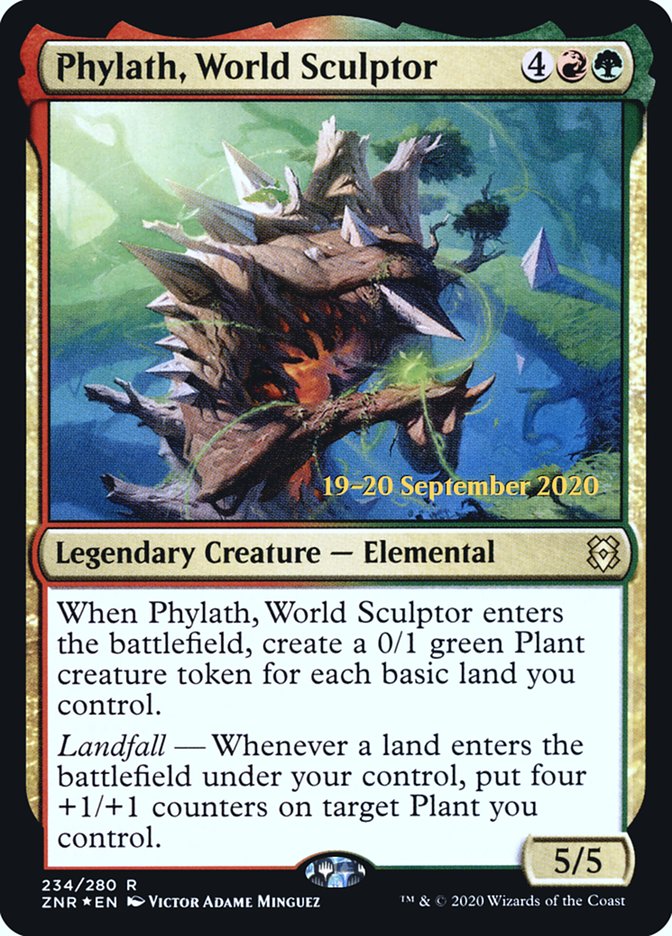 {R} Phylath, World Sculptor [Zendikar Rising Prerelease Promos][PR ZNR 234]