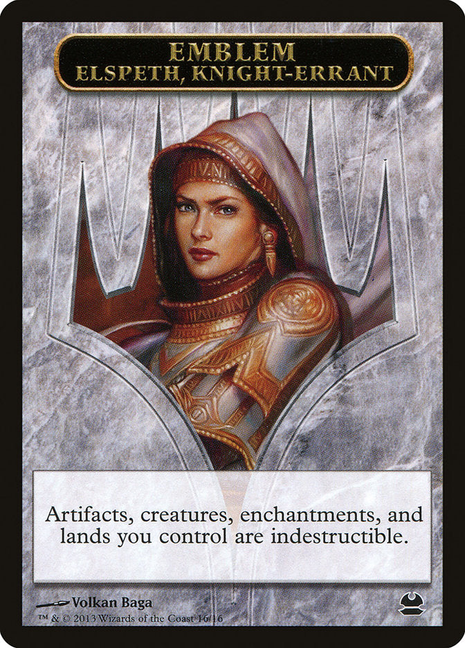 {T} Elspeth, Knight-Errant Emblem [Modern Masters Tokens][TMMA 016]