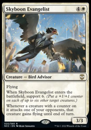 {R} Skyboon Evangelist (Promo Pack) [Streets of New Capenna Commander Promos][PP NCC 020]