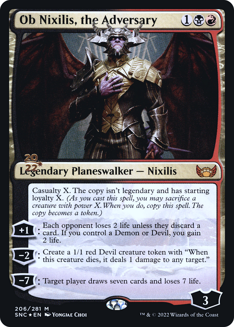 {R} Ob Nixilis, the Adversary [Streets of New Capenna Prerelease Promos][PR SNC 206]