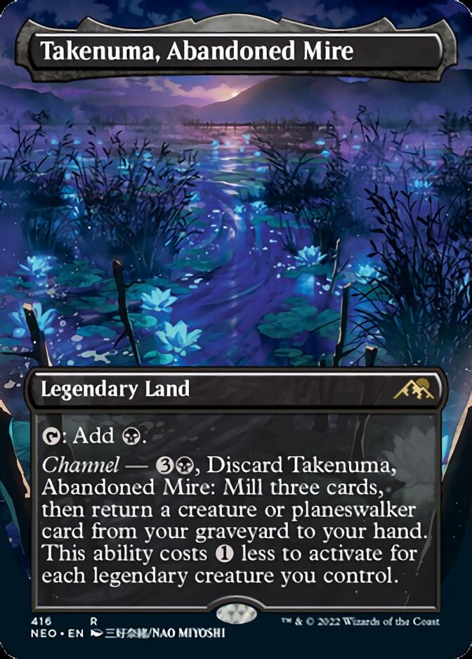 {R} Takenuma, Abandoned Mire (Borderless Alternate Art) [Kamigawa: Neon Dynasty][NEO 416]