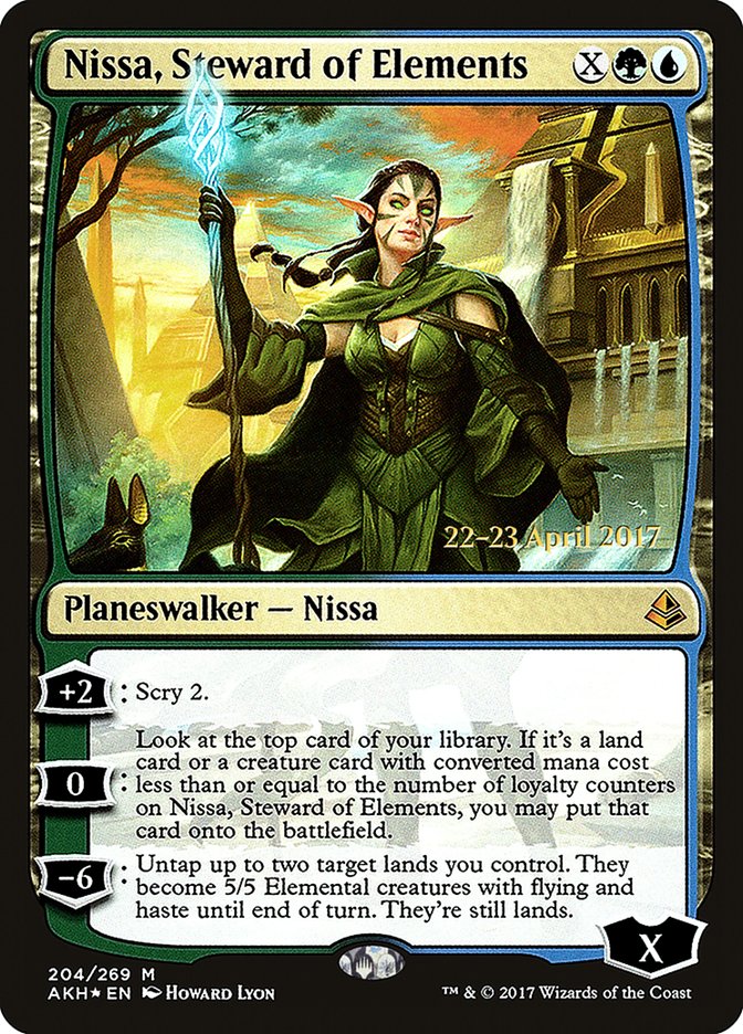 {R} Nissa, Steward of Elements [Amonkhet Prerelease Promos][PR AKH 204]