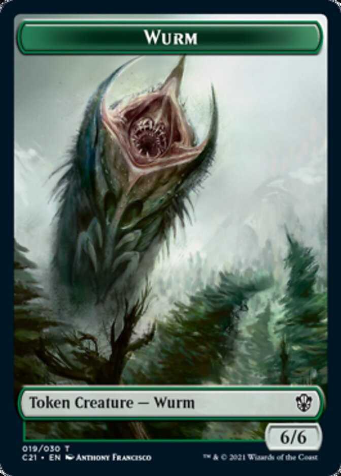 {T} Wurm // Kraken Token [Commander 2021 Tokens][TC21 019]