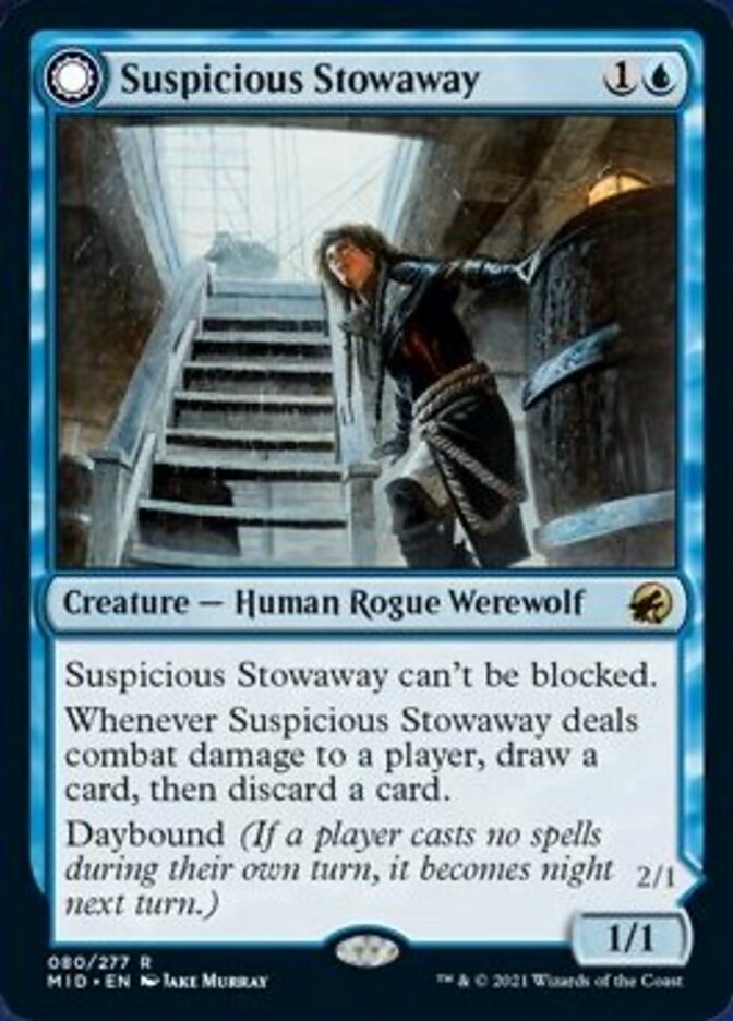 {R} Suspicious Stowaway // Seafaring Werewolf [Innistrad: Midnight Hunt][MID 080]