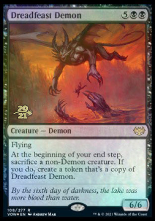 {@R} Dreadfeast Demon [Innistrad: Crimson Vow Prerelease Promos][PR VOW 108]