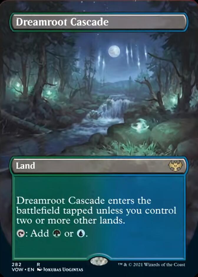 {R} Dreamroot Cascade (Borderless Alternate Art) [Innistrad: Crimson Vow][VOW 282]