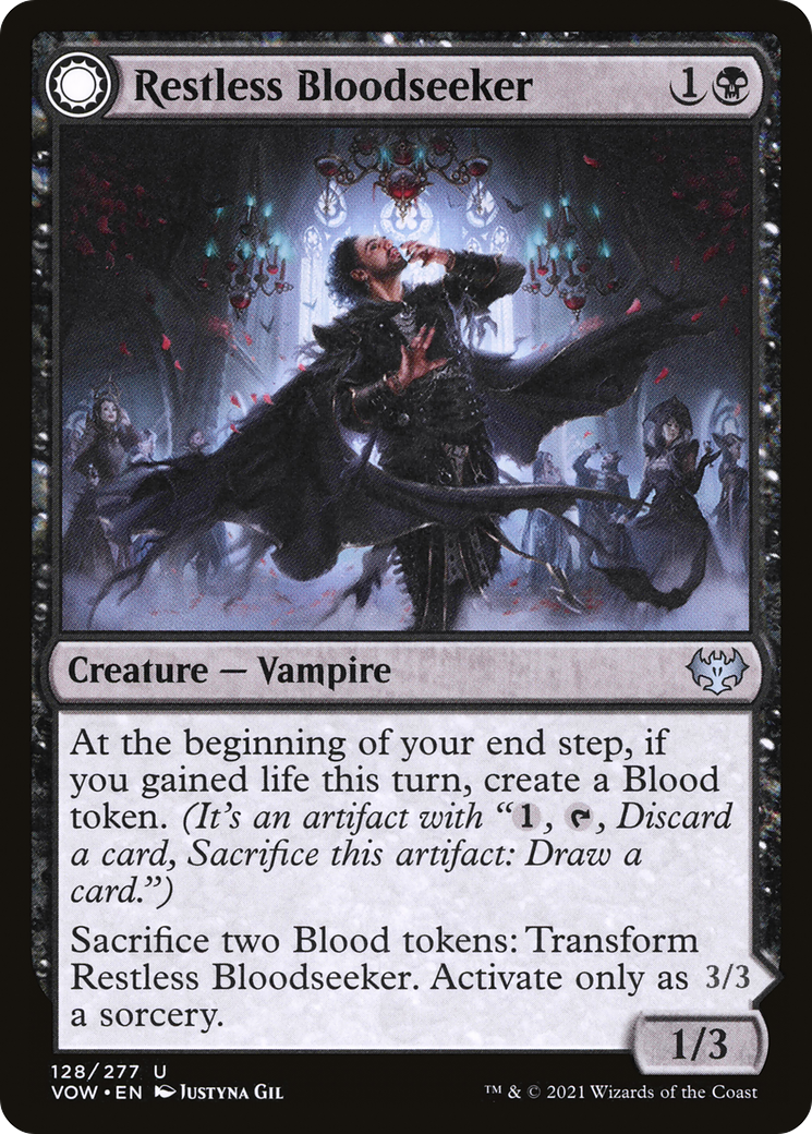 {C} Restless Bloodseeker // Bloodsoaked Reveler [Innistrad: Crimson Vow][VOW 128]