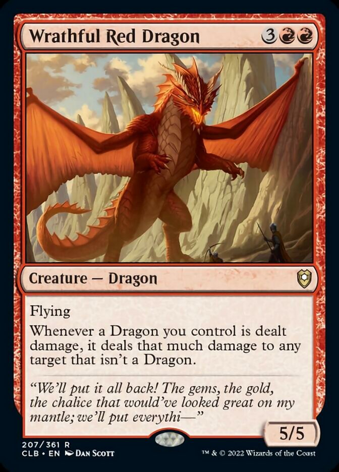 {R} Wrathful Red Dragon [Commander Legends: Battle for Baldur's Gate][CLB 207]