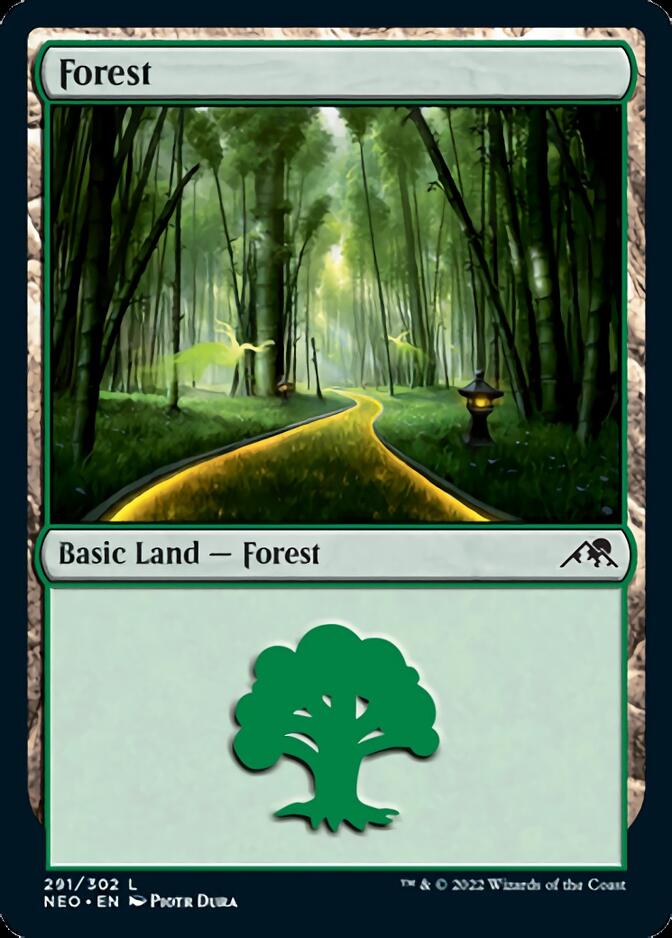 {B}[NEO 291] Forest (291) [Kamigawa: Neon Dynasty]