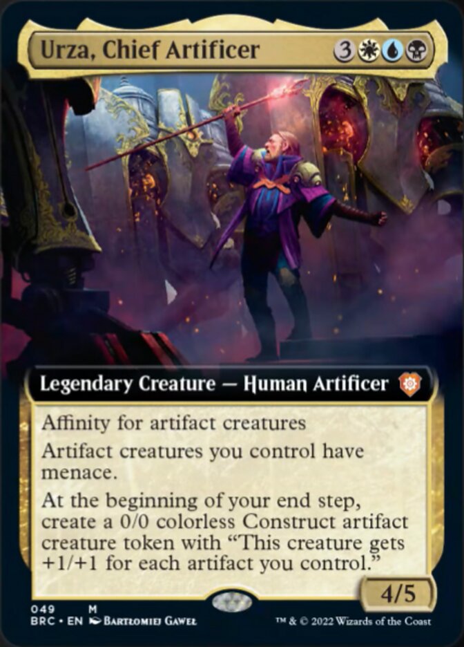 {R} Urza, Chief Artificer (Extended Art) [The Brothers' War Commander][BRC 049]