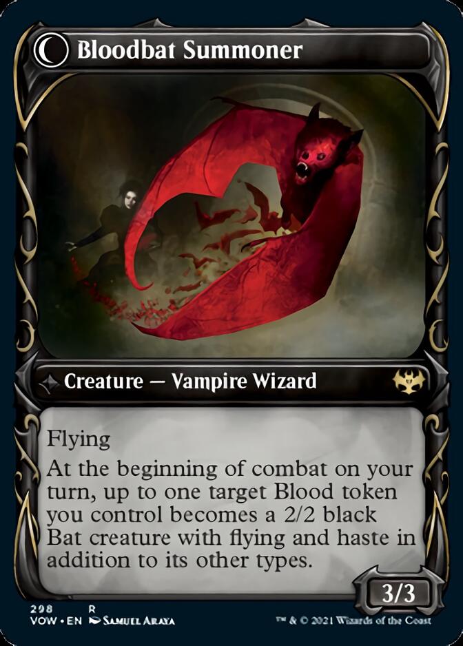 {R} Voldaren Bloodcaster // Bloodbat Summoner (Showcase Fang Frame) [Innistrad: Crimson Vow][VOW 298]