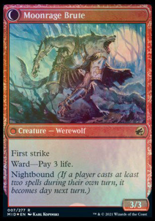 {R} Brutal Cathar // Moonrage Brute [Innistrad: Midnight Hunt Prerelease Promos][PR MID 007]