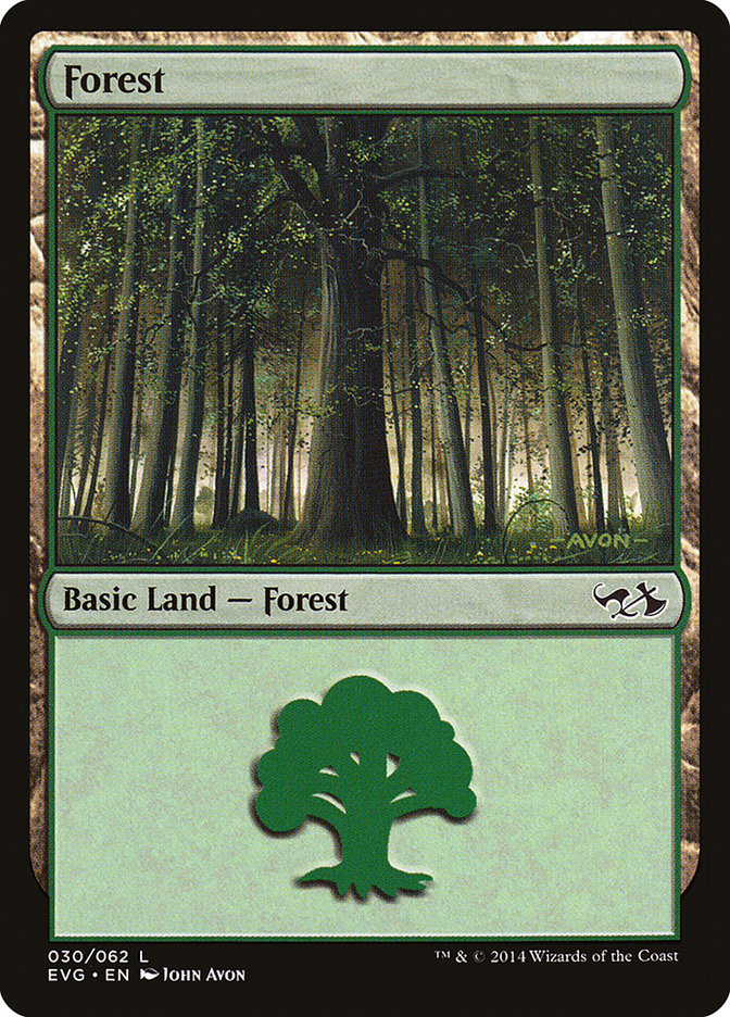 {B}[EVG 030] Forest (30) (Elves vs. Goblins) [Duel Decks Anthology]