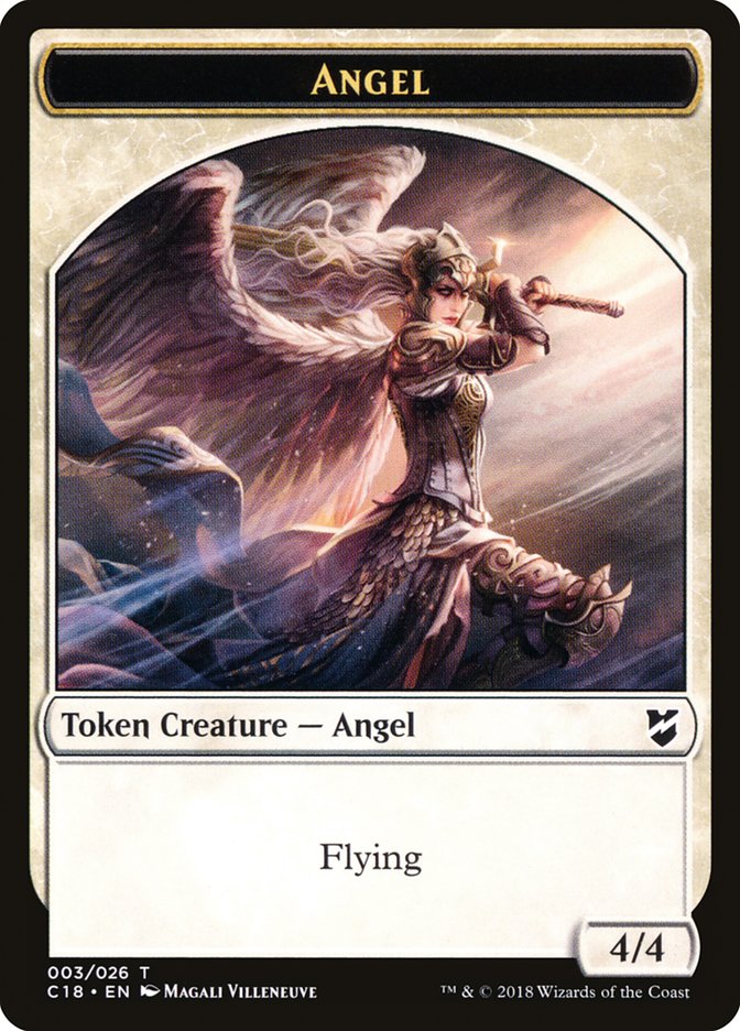 {T} Zombie // Angel Double-sided Token [Commander 2018 Tokens][TC18 009]