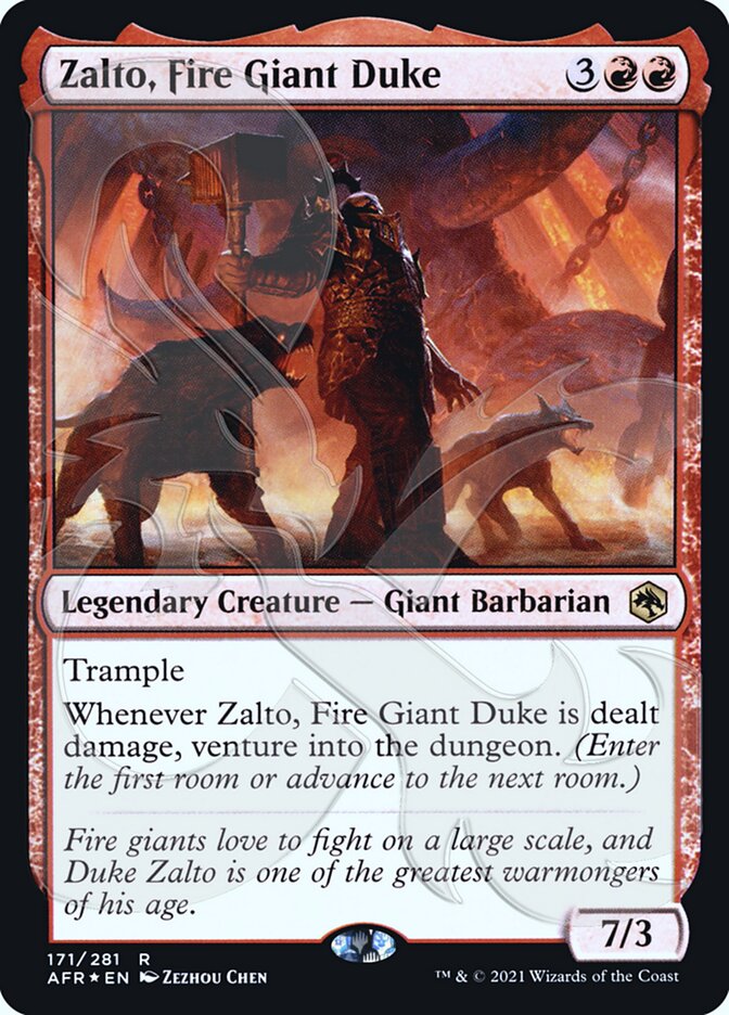 {R} Zalto, Fire Giant Duke (Ampersand Promo) [Dungeons & Dragons: Adventures in the Forgotten Realms Promos][AMP AFR 171]