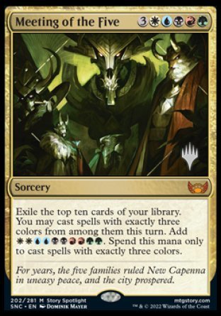 {R} Meeting of the Five (Promo Pack) [Streets of New Capenna Promos][PP SNC 202]