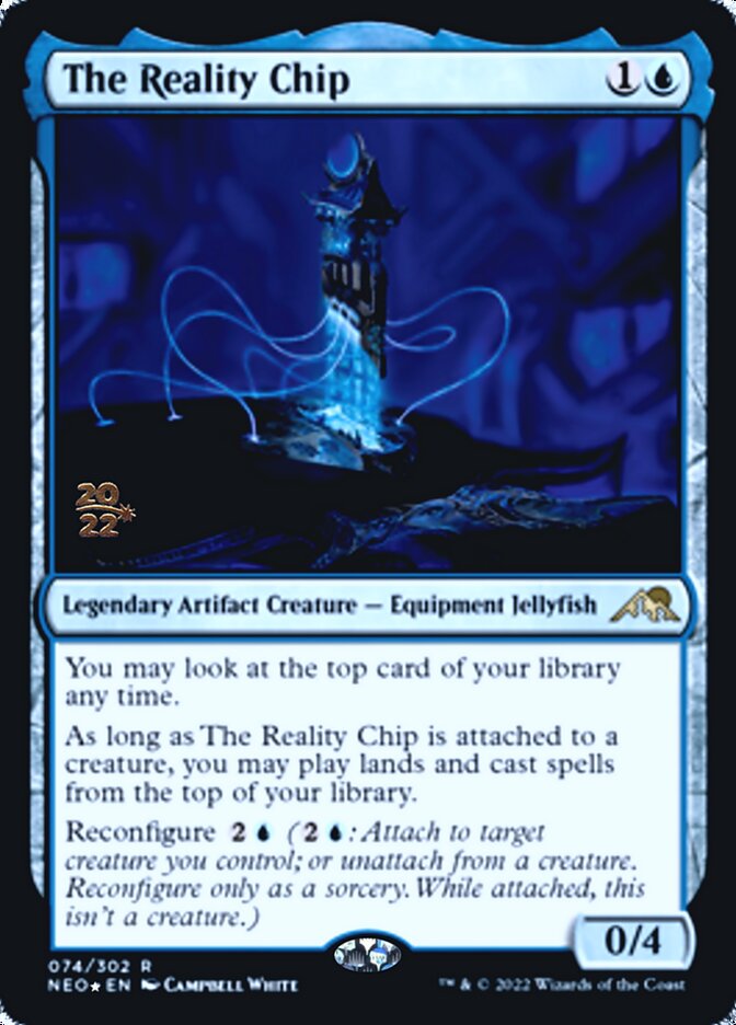 {R} The Reality Chip [Kamigawa: Neon Dynasty Prerelease Promos][PR NEO 074]