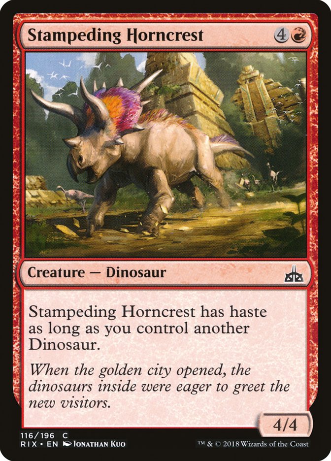 {C} Stampeding Horncrest [Rivals of Ixalan][RIX 116]