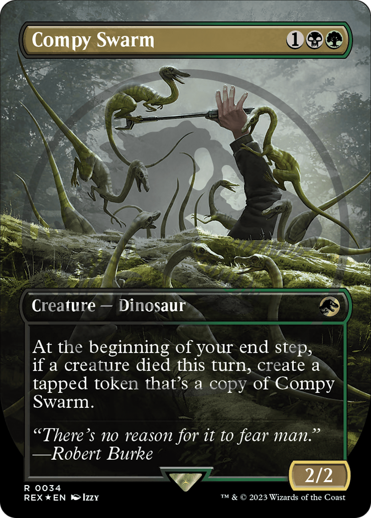 {T} Compy Swarm Emblem (Borderless) [Jurassic World Collection Tokens][TREX 034]