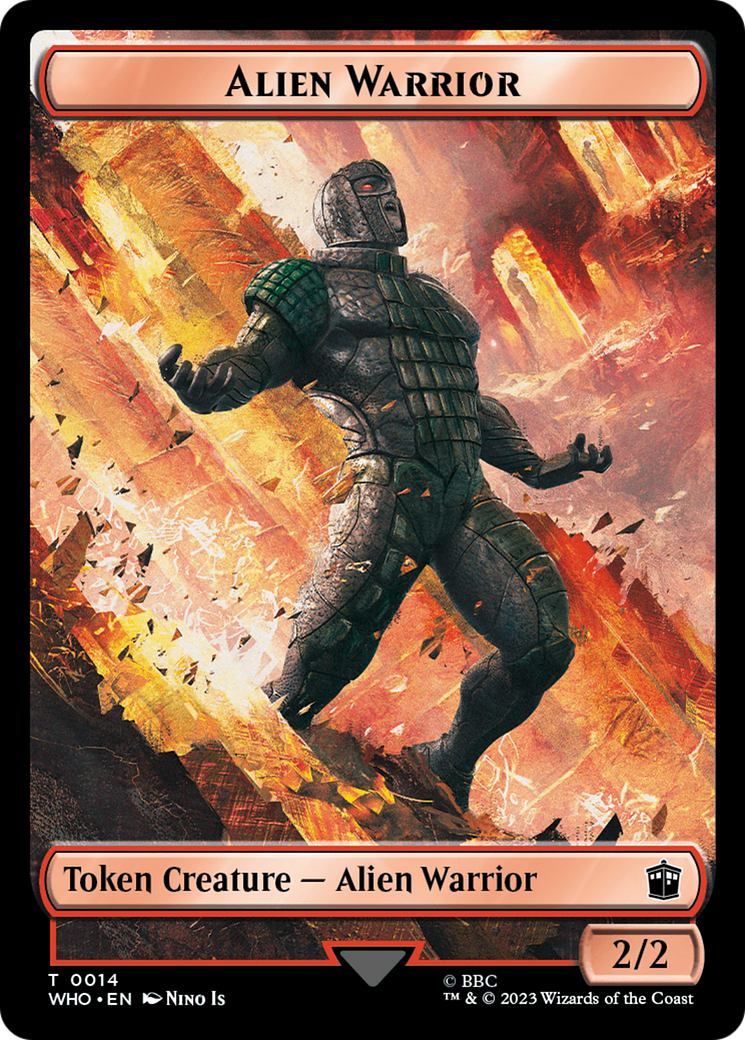 {T} Alien Angel // Alien Warrior Double-Sided Token [Doctor Who Tokens][TWHO 11//14]