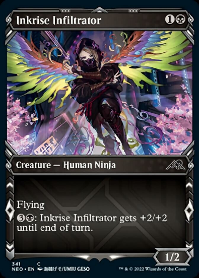 {C} Inkrise Infiltrator (Showcase Ninja) [Kamigawa: Neon Dynasty][NEO 341]