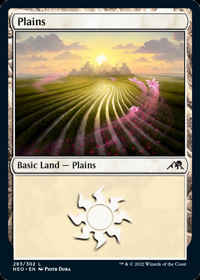 {B}[NEO 283] Plains (283) [Kamigawa: Neon Dynasty]