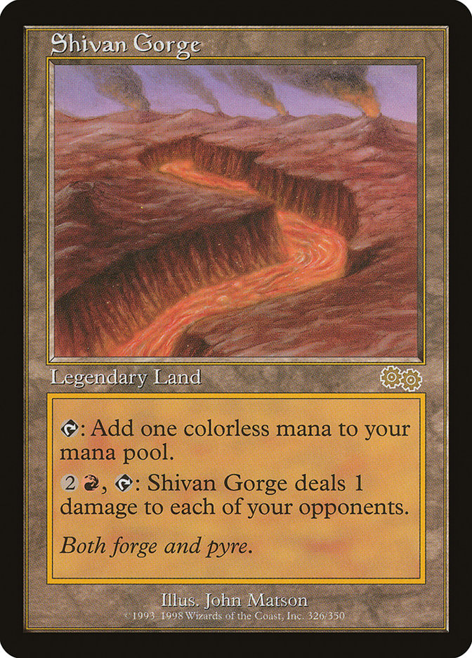 {R} Shivan Gorge [Urza's Saga][USG 326]