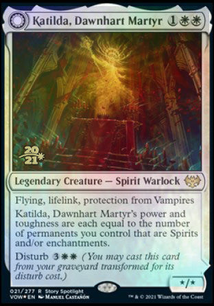 {@R} Katilda, Dawnhart Martyr // Katilda's Rising Dawn [Innistrad: Crimson Vow Prerelease Promos][PR VOW 021]