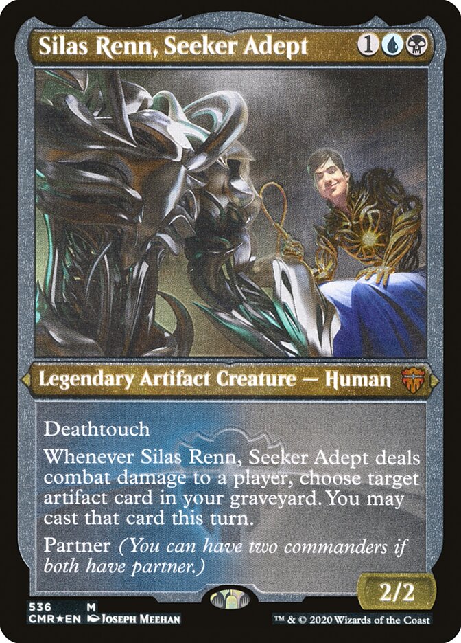 {R} Silas Renn, Seeker Adept (Etched) [Commander Legends][CMR 536]