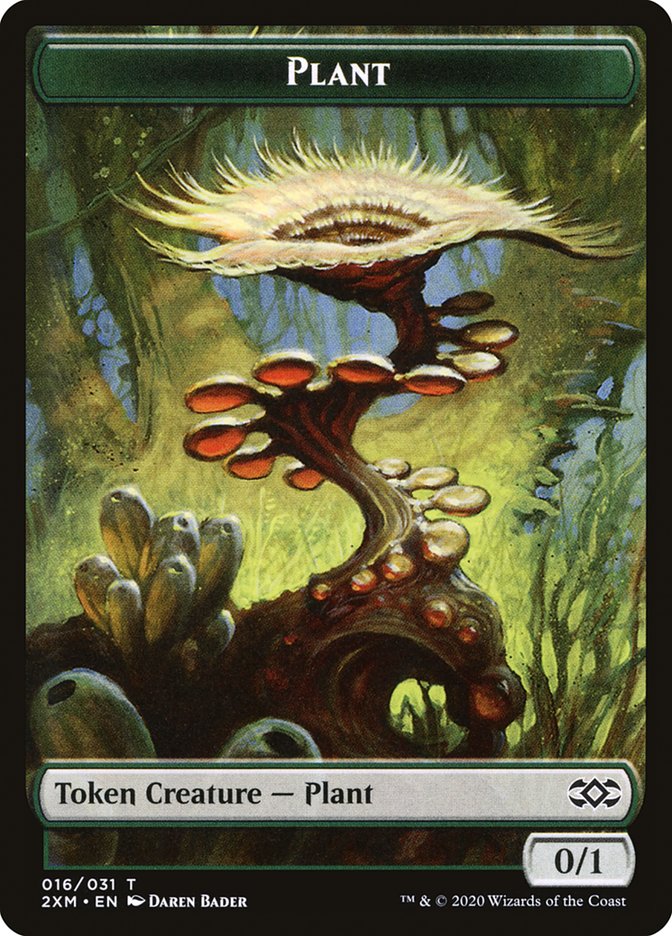 {T} Clue // Plant Double-sided Token [Double Masters Tokens][T2XM 022]