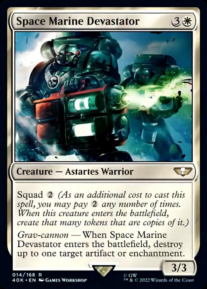 {R} Space Marine Devastator (Surge Foil) [Universes Beyond: Warhammer 40,000][SF 40K 014]