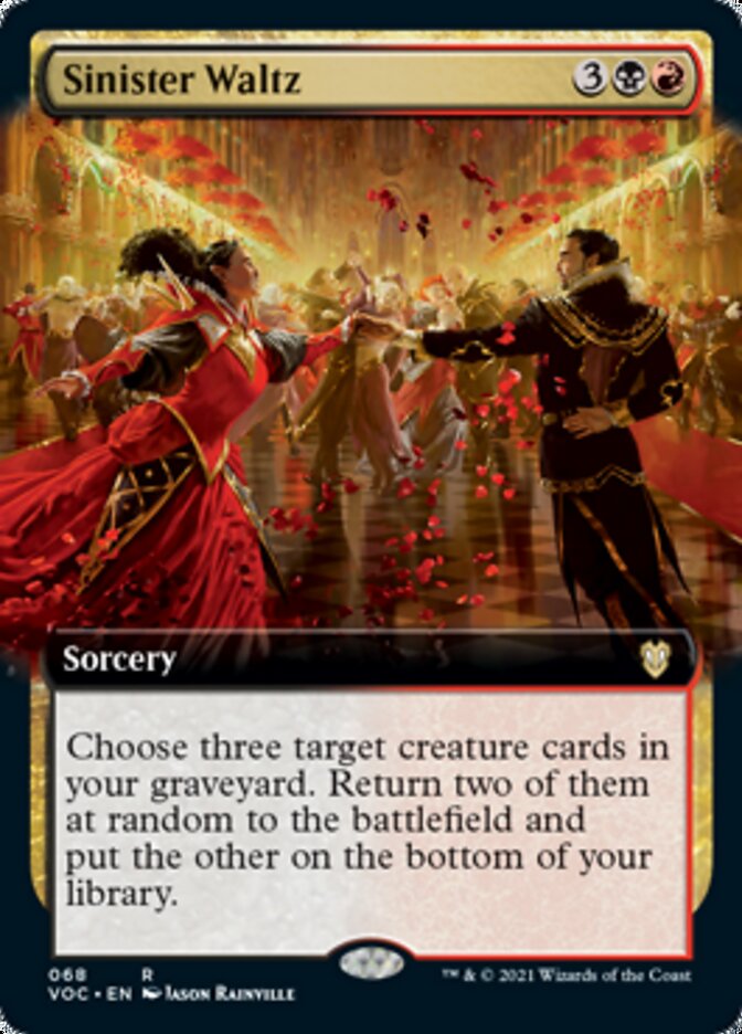 {R} Sinister Waltz (Extended Art) [Innistrad: Crimson Vow Commander][VOC 068]