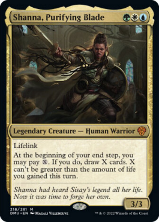 {@R} Shanna, Purifying Blade [Dominaria United][DMU 218]