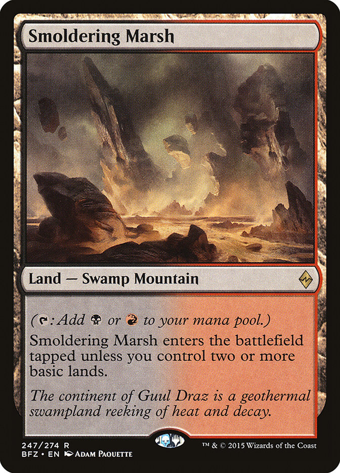 {R} Smoldering Marsh [Battle for Zendikar][BFZ 247]