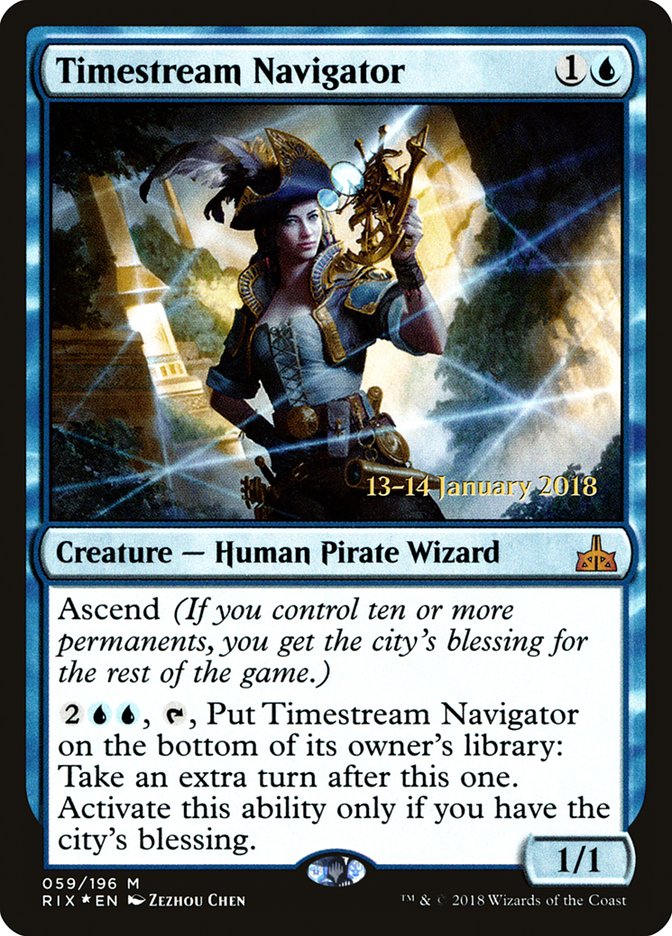 {R} Timestream Navigator [Rivals of Ixalan Prerelease Promos][PR RIX 059]