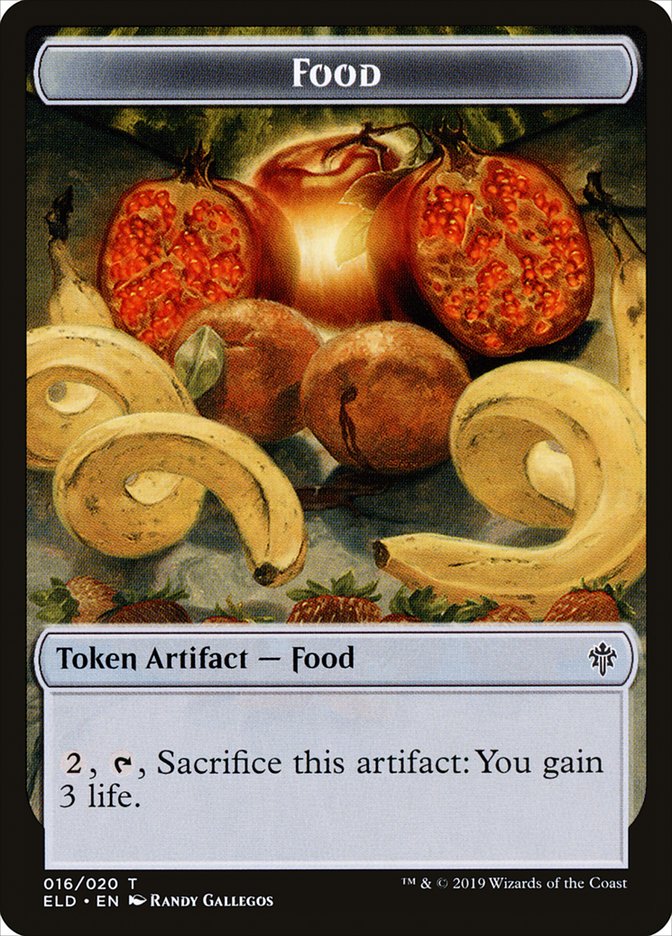 {T} Rat // Food (16) Double-sided Token [Throne of Eldraine Tokens][TELD 006]