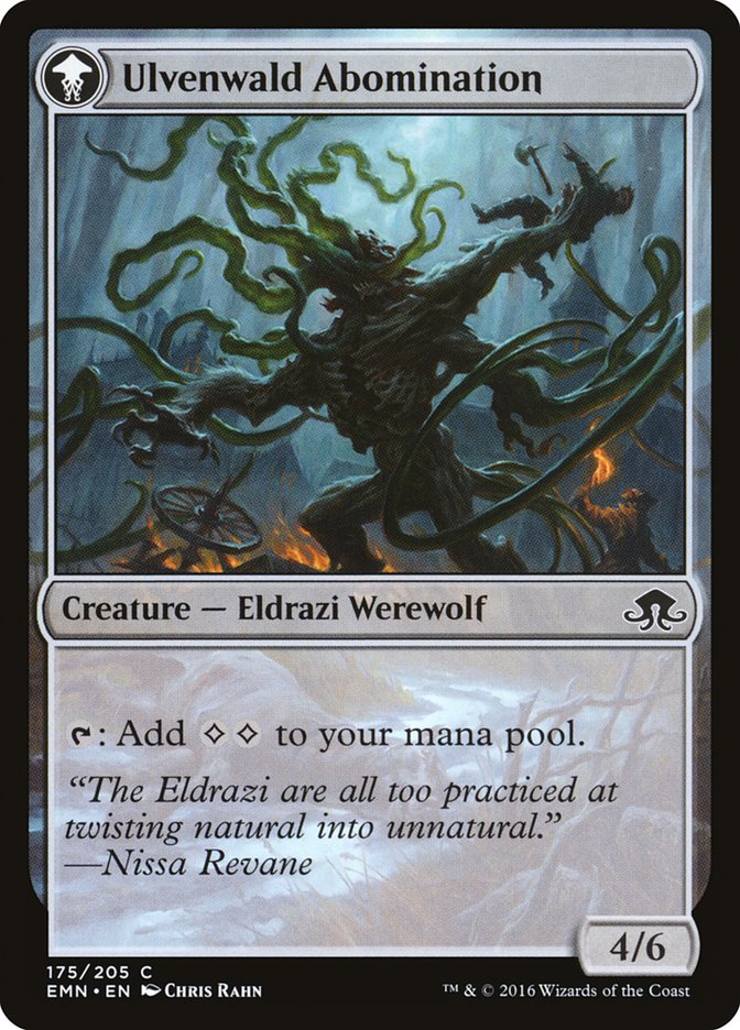 {C} Ulvenwald Captive // Ulvenwald Abomination [Eldritch Moon][EMN 175]