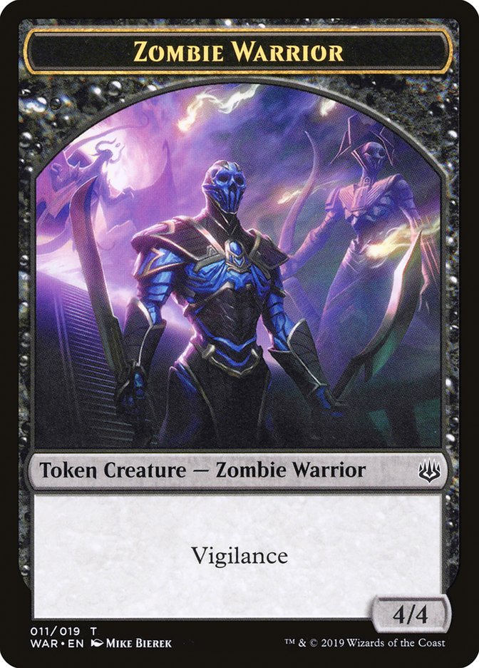 {T} Zombie Warrior Token [War of the Spark Tokens][TWAR 011]