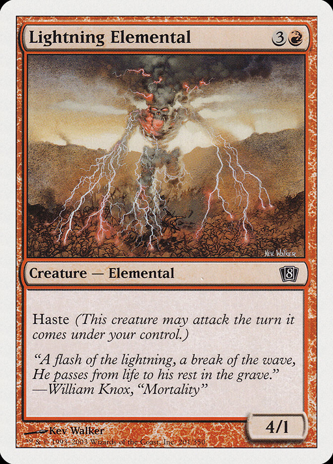 {C} Lightning Elemental [Eighth Edition][8ED 201]