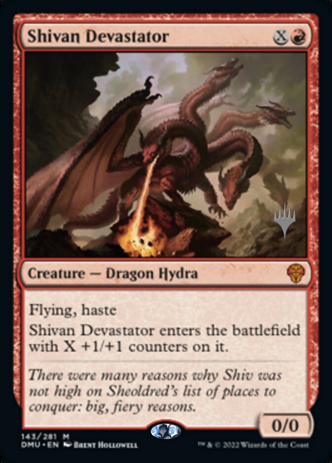 {@R} Shivan Devastator (Promo Pack) [Dominaria United Promos][PP DMU 143]