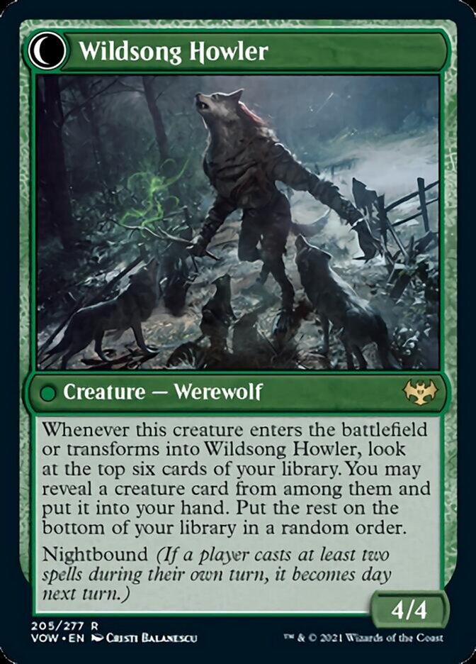 {R} Howlpack Piper // Wildsong Howler [Innistrad: Crimson Vow][VOW 205]