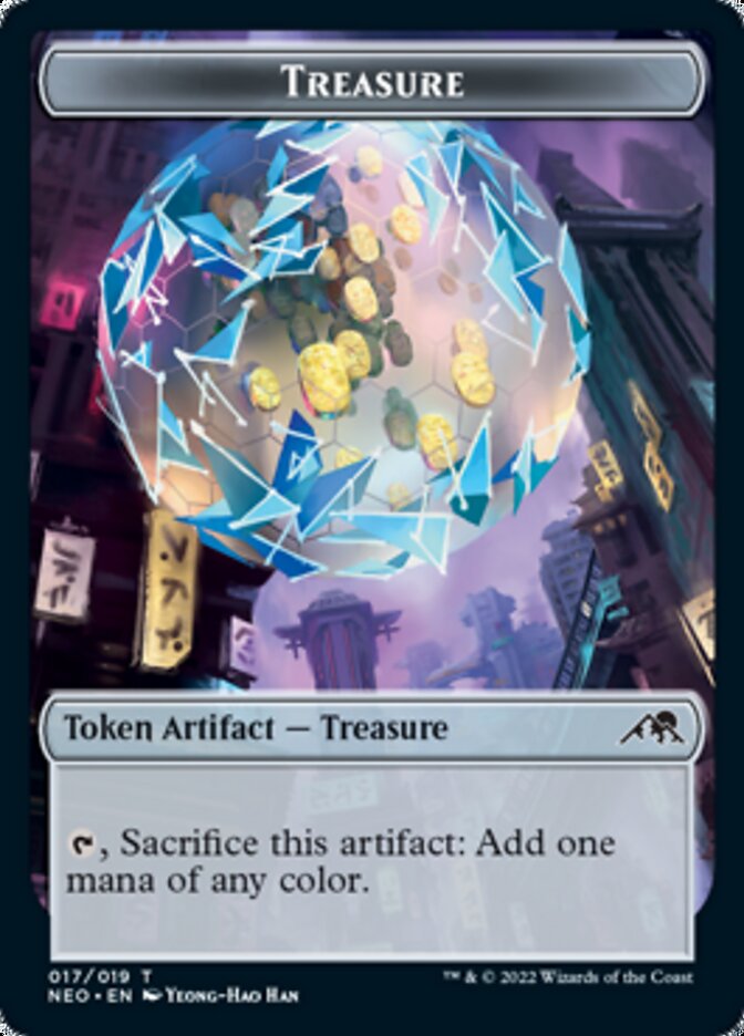 {T} Treasure Token [Kamigawa: Neon Dynasty Tokens][TNEO 017]