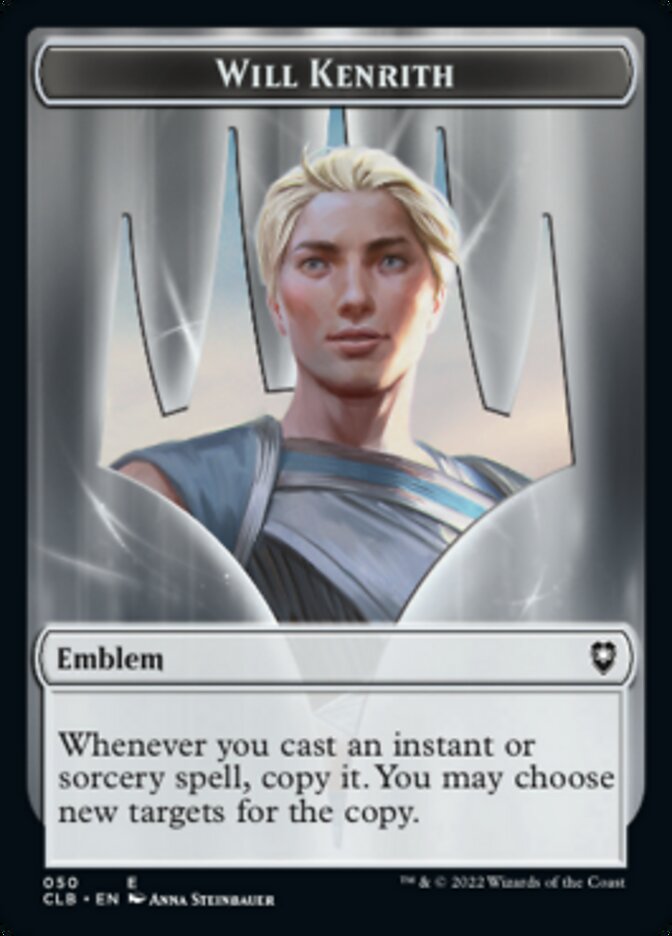 {T} Will Kenrith Emblem // Copy Double-sided Token [Commander Legends: Battle for Baldur's Gate Tokens][TCLB 050]