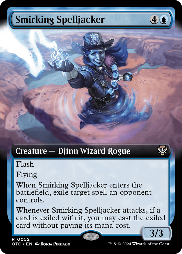 {R} Smirking Spelljacker (Extended Art) [Outlaws of Thunder Junction Commander][OTC 052]