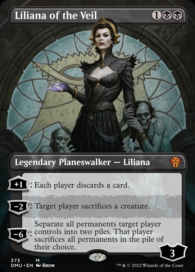 {@R} Liliana of the Veil (Borderless) [Dominaria United][DMU 373]