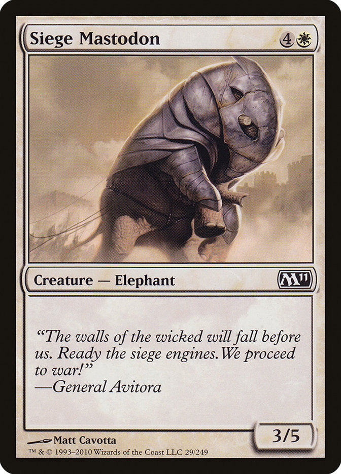 {C} Siege Mastodon [Magic 2011][M11 029]