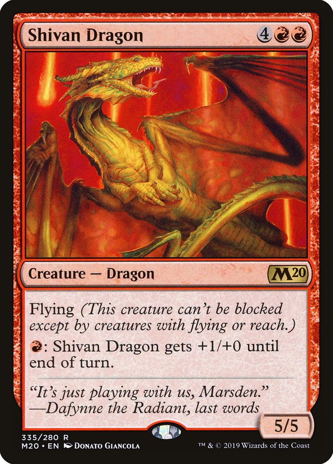 {R} Shivan Dragon [Core Set 2020][M20 335]