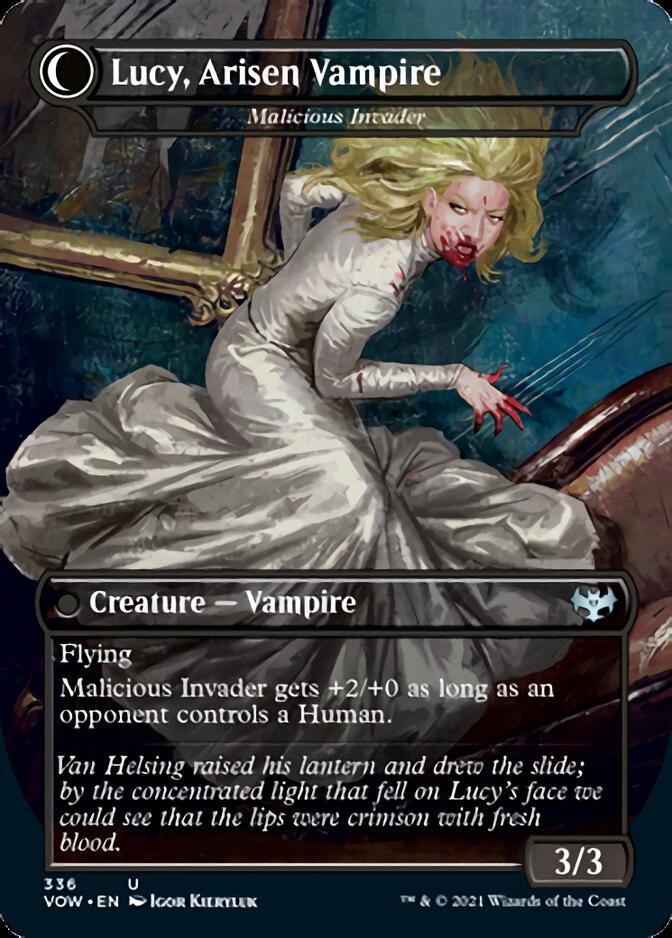 {C} Innocent Traveler // Malicious Invader - Lucy Westenra // Lucy, Arisen Vampire [Innistrad: Crimson Vow][VOW 336]