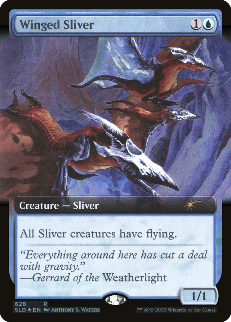 {R} Winged Sliver (Extended Art) [Secret Lair Drop Promos][SLD 628]