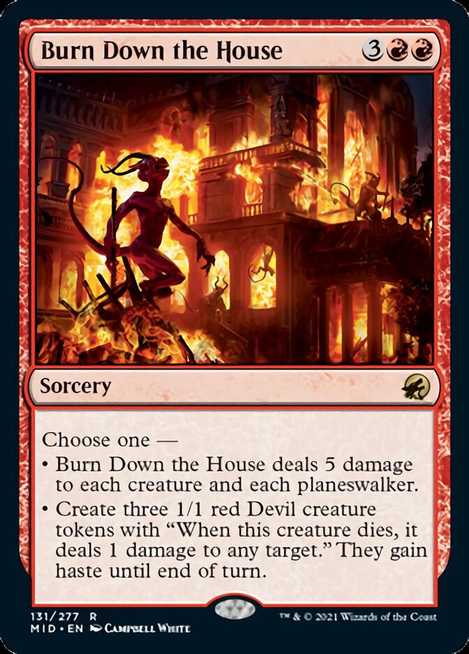 {R} Burn Down the House [Innistrad: Midnight Hunt][MID 131]